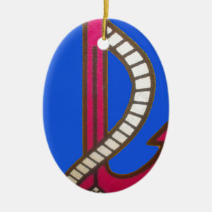 Décoration En Céramique Ancre rouge