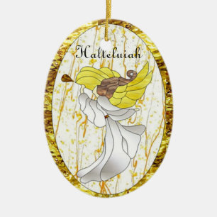 Décoration En Céramique Ange de Halleluiah en verre souillé