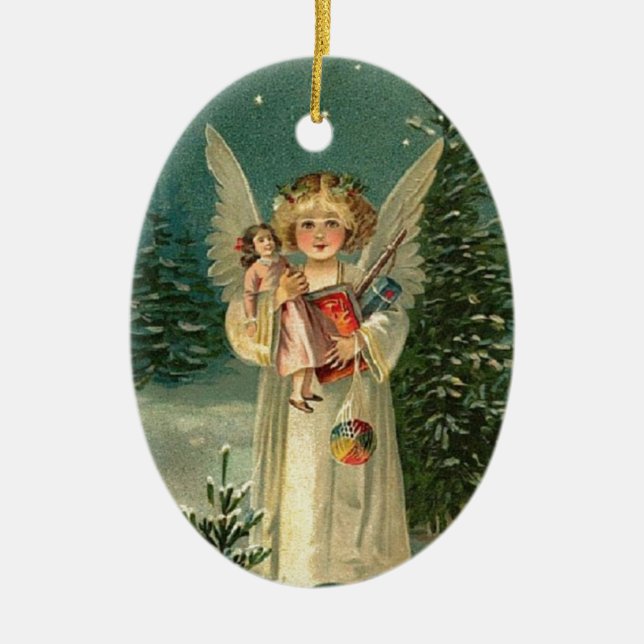 Décoration En Céramique Ange de Noël (Devant)