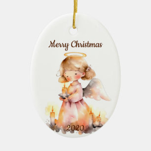 Décoration En Céramique Ange de Noël pour la bénédiction de la joie