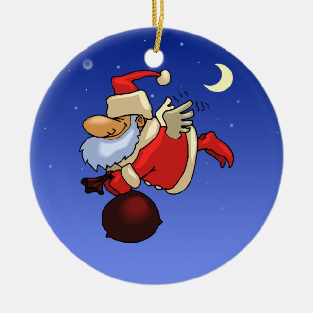 Décoration En Céramique Ange de Père Noël (Devant)