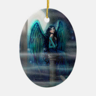 Décoration En Céramique Ange guide spirituel Fantaisie artistique par Moll