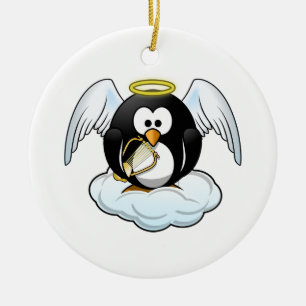 Décoration En Céramique Ange Penguin