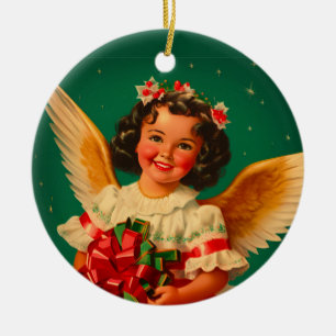 Décoration En Céramique Angel Feliz Navidad