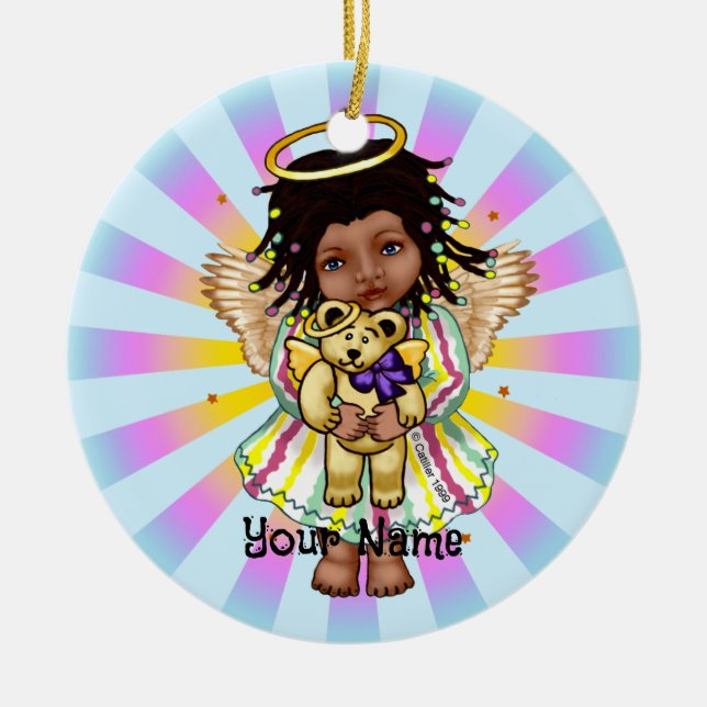 Décoration En Céramique Angel Holding Bear (Devant)