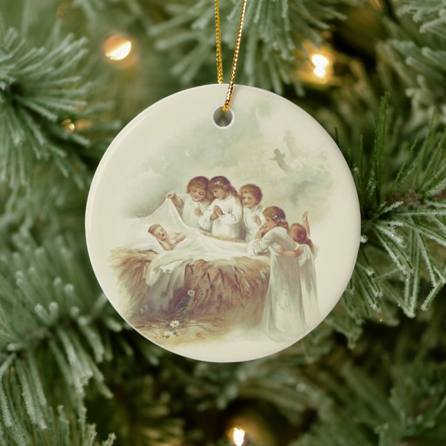 Décoration En Céramique Anges du Christ (Arbre)