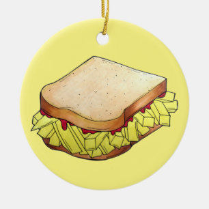 Décoration En Céramique Anglais Chip Shop Sandwich Butty Takeaway UK Food