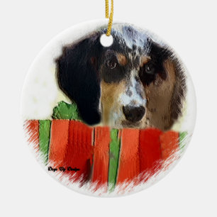 Décoration En Céramique Anglais Setter Noël Cadeaux Ornament