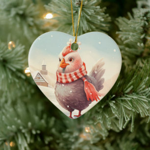 Décoration En Céramique Animal de poule de ferme, Kawaii mignon animal de