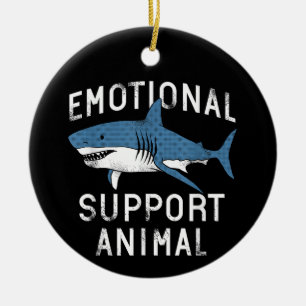 Décoration En Céramique Animal de Soutien Émotionnel Requin Drôle et Effra