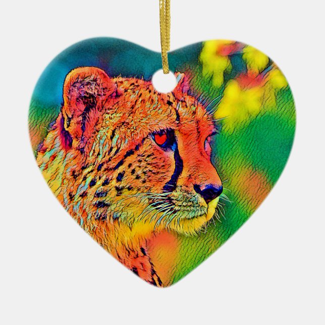 Décoration En Céramique AnimalColor_Cheetah_004 (Devant)