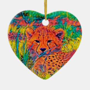 Décoration En Céramique AnimalColor_Cheetah_017