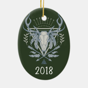 Décoration En Céramique Année de conservation du crâne Boho