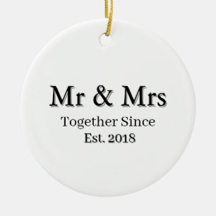 Décoration En Céramique Année d'établissement Couple Personnalisé Moderne