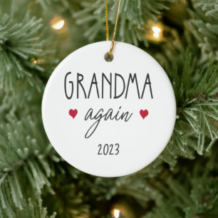 Décoration En Céramique Année personnalisée Grand-mère de nouveau Noël