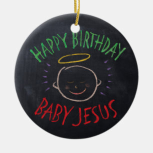 Décoration En Céramique Anniversaire Bébé Jésus - Marque de Noël religieus