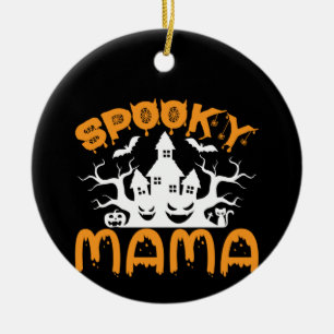 Décoration En Céramique Anniversaire de Halloween Éffrayant Mama