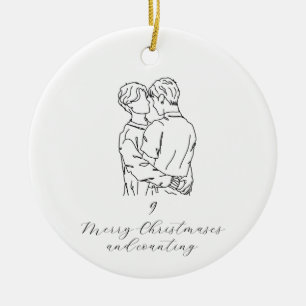 Décoration En Céramique Anniversaire de Noël (amour queer)