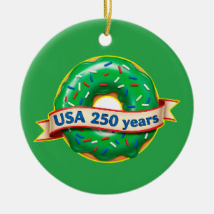 Décoration En Céramique Anniversaire des 250 ans de l'Amérique avec un don