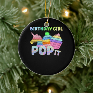 Décoration En Céramique Anniversaire fille pop it licorne fille pop it ann