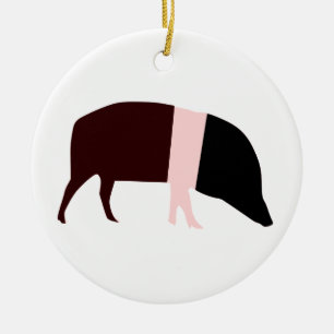 Décoration En Céramique Anniversaire personnalisé de cochon de selle
