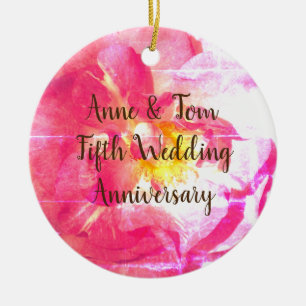 Décoration En Céramique Anniversaire personnalisé rose