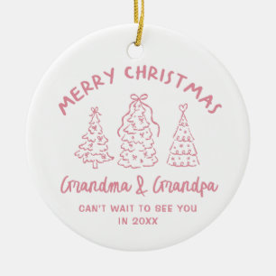 Décoration En Céramique Annonce de grossesse aux grands-parents fantaisist