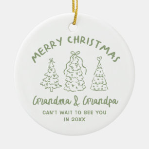 Décoration En Céramique Annonce de grossesse aux grands-parents fantaisist