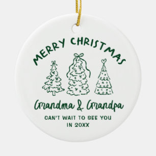 Décoration En Céramique Annonce de grossesse aux grands-parents fantaisist