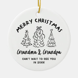 Décoration En Céramique Annonce de grossesse aux grands-parents fantaisist