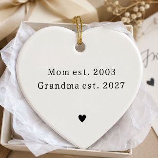 Décoration En Céramique Annonce de grossesse de grand-mère pour la premièr