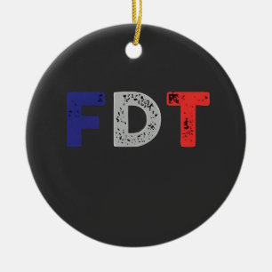 Décoration En Céramique Anti Trump Maga FDT Résister Démocratie Rétro