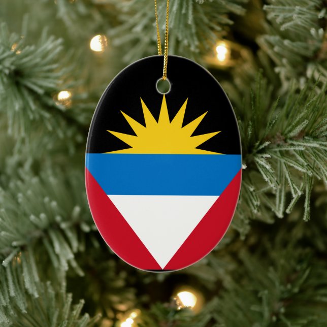 Décoration En Céramique Antigua et Barbuda Flag (Arbre)