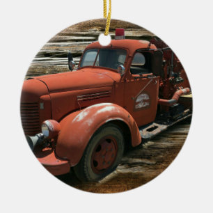 Décoration En Céramique Antique Fire Truck Vintage Fire
