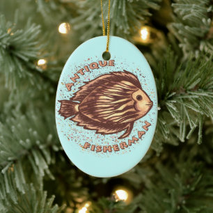 Décoration En Céramique Antique pêcheur