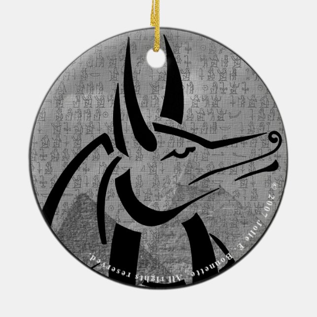 Décoration En Céramique Anubis Premium Round (Dos)