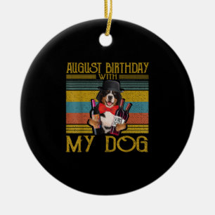 Décoration En Céramique Août Anniversaire Avec Mon Chien Moutain Bemese 20