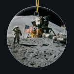 Décoration En Céramique Apollo 15 Lunar Module Lune Landing Nasa 1971<br><div class="desc">Lune Landing Apollo 15 Lunar Module Nasa 1971 Élégant Circle Ceramic Ornament.</div>