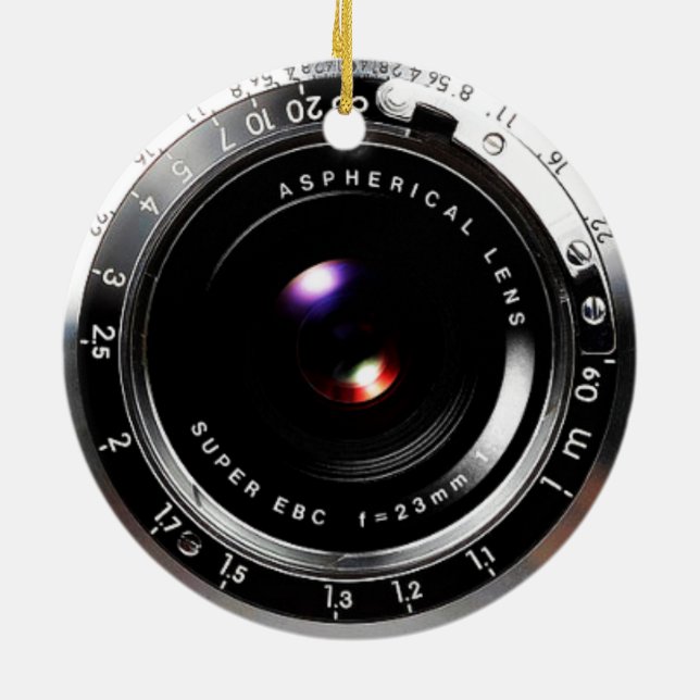 Décoration En Céramique Appareil-photo de film de vieille école (Dos)