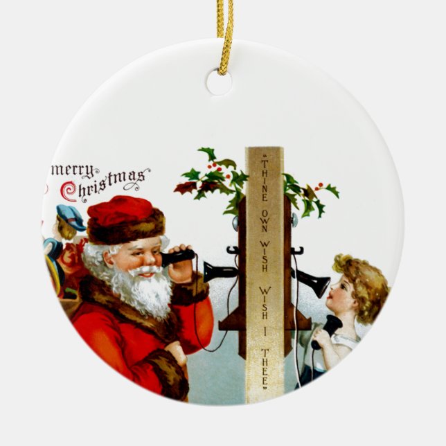 Décoration En Céramique Appel à Père Noël (Devant)