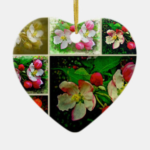 Décoration En Céramique Apple Blossom Collage - Photo numérique améliorée