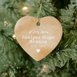 Décoration En Céramique Aquarelle commémorative bébé Tan pleine photo