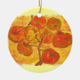 Décoration En Céramique aquarelle de la grappe de tomates
