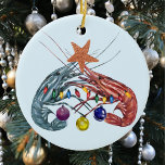 Décoration En Céramique Aquarelle de Noël crevette Crustacée<br><div class="desc">Cette conception peut être personnalisée en choisissant l'option Modifier la conception. Vous pouvez également transférer sur d'autres objets. Contactez-moi à l'adresse colorflowcreations@gmail.com ou utilisez l'option conversation en haut de la page si vous souhaitez avoir cette conception sur un autre produit ou si vous avez besoin d'aide pour cette conception. Voir...</div>