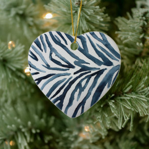 Décoration En Céramique Aquarelle d'impression noir blanc Zebra