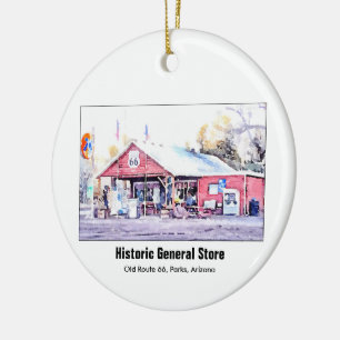 Décoration En Céramique Aquarelle historique d'épicerie générale de