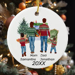 Décoration En Céramique Aquarelle personnalisée de la famille de noms pers<br><div class="desc">Ce design a été créé par art numérique et peut être personnalisé dans la zone fournie ou customisée en changeant la photo ou en ajoutant vos propres mots. Contactez-moi à l'adresse colorflowcreations@gmail.com si vous souhaitez que ce design soit disponible sur un autre produit ou pour modifier le nombre, le sexe...</div>