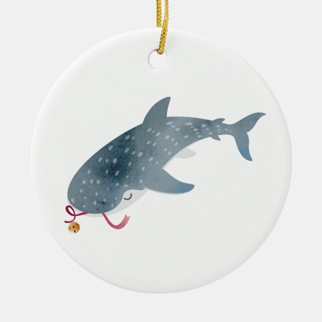 Décoration En Céramique Aquarelle Requin (Devant)