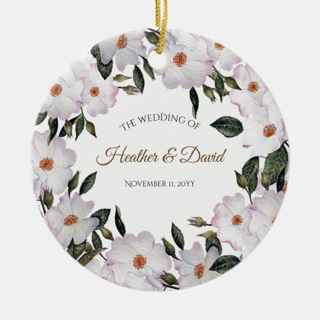 Décoration En Céramique Aquarelle rose Roses Ballerina Design floral (Devant)