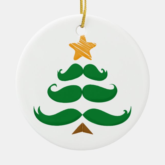 Décoration En Céramique Arbre à Moustache Verte (Devant)